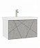 Тумба с раковиной Vigo Geometry 600-0-1 навесная бетон