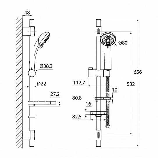 Душевой гарнитур Iddis TSH1501
