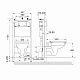 Комплект инсталляция с подвесным унитазом Roca Debba Pack 893104970 с сиденьем микролифт