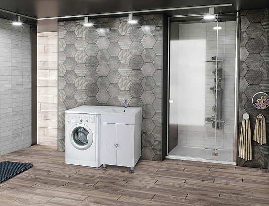 Раковина мебельная Onika 120 левая, литьевой мрамор, белая