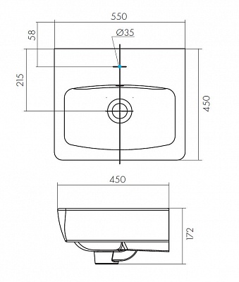 Раковина Aquaton Нео 55 1WH302185