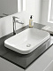 Раковина на столешницу врезная Sanita Luxe Infinity Inside 60см INF60SLWB01I, прямоугольная, фарфор