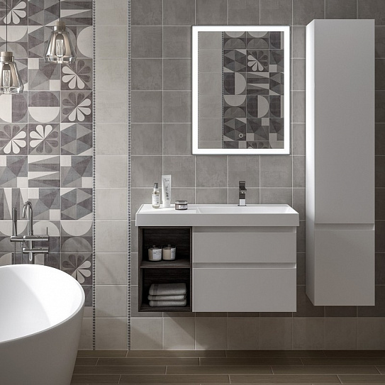 Пенал подвесной правый 165 Kerama Marazzi CUBO CUB.165Lh/WHT.M белый матовый
