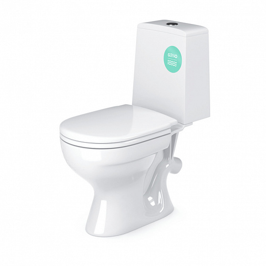 Унитаз-компакт Gesso "Премиум-2" белый (выпуск косой, сиденье термопласт микролифт) г. Волгоград