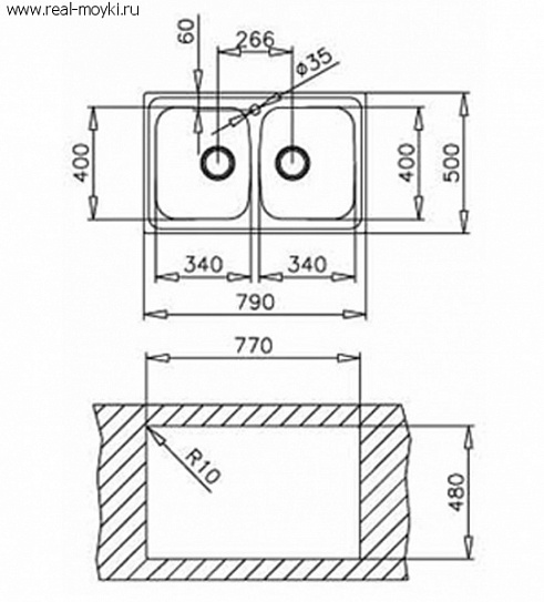 Мойка Teka Universo 79.50.2B B микродекор 790х500 10120046