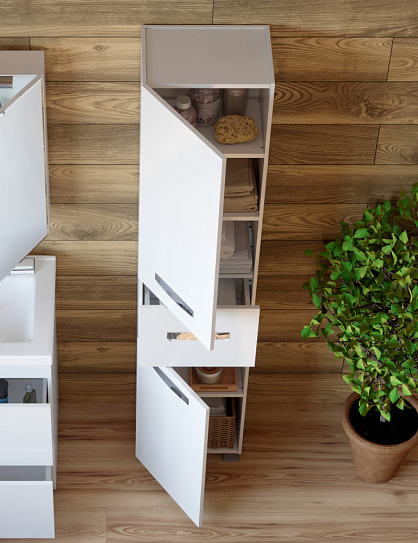 Шкаф пенал белый 40 см Vigo Plaza 400 pn.PLA.40