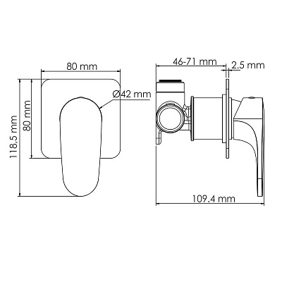 Смеситель для душа WasserKRAFT Spree 1451