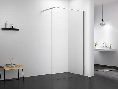 Душевое ограждение 100х200 MONTEREY WALK IN EX-101 /100 хром прозрачное 8мм
