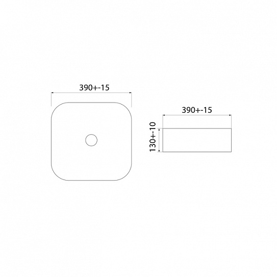 Накладная раковина Iddis Bridge BRIBM04i27, черный матовый