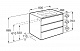 Тумба с раковиной Roca The Gap 80 3 ящика A857406402, городской дуб
