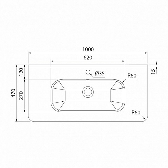 Тумба с раковиной подвесная 100 см IDDIS Edifice EDI10W1i95K