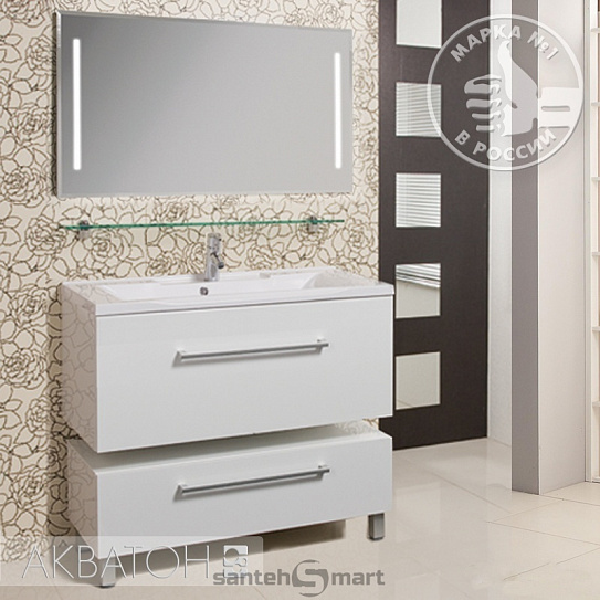 Тумба с раковиной Акватон МАДРИД 80 М белая  1A126801MA010