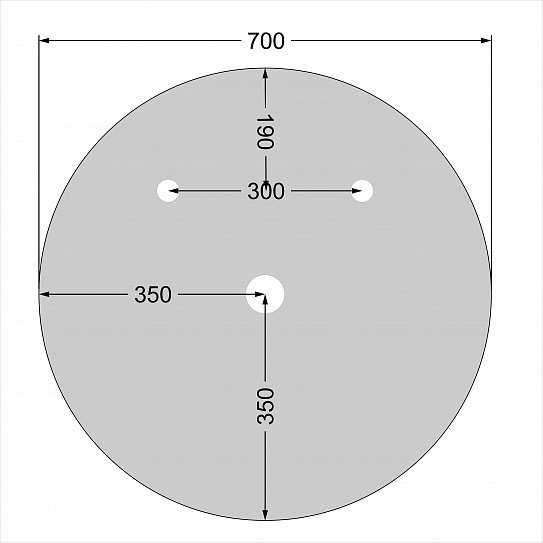 Зеркало с холодной подсветкой и сенсорным выключателем CAIMAN Luna 70x70см круглое