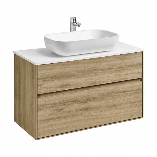 Тумба под раковину Aquaton Либерти 100 дуб эльвезия 1A279601LYC70 (под рак. Элина 100)