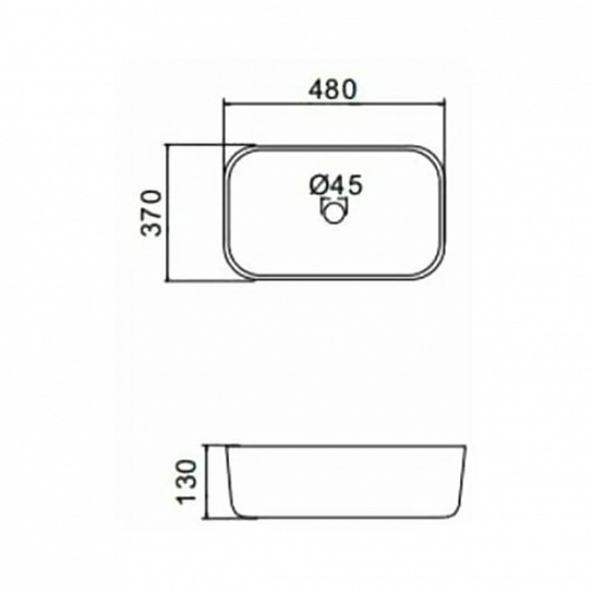 Раковина керамическая накладная Gappo GT403-8