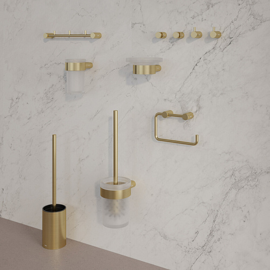 Комплект одинарных крючков Iddis Petite PET2G01i41 матовое золото