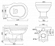 Чаша унитаза подвесного безободкового P-trap Belbagno BOHEME  BB115CH