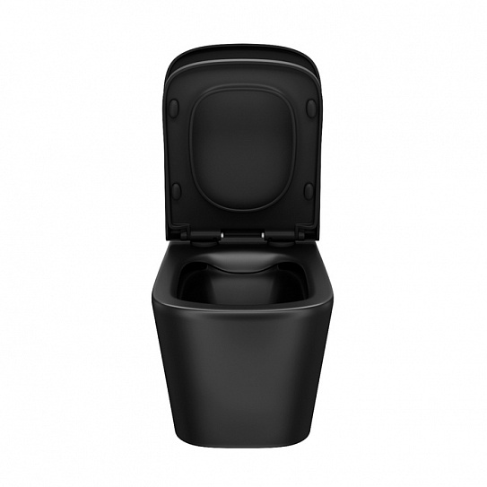 Унитаз подвесной черный матовый безободковый Iddis Bild BILR2BMi25