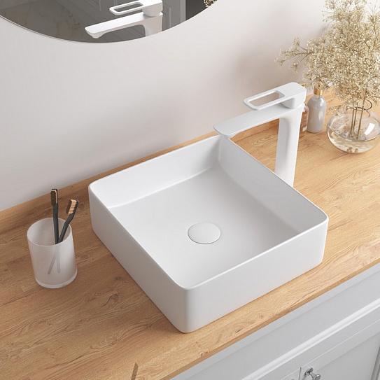 Раковина накладная 36 квадратная Iddis Slide SLIWM01i27