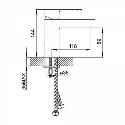 Смеситель для умывальника Iddis Renior RENSB00I01