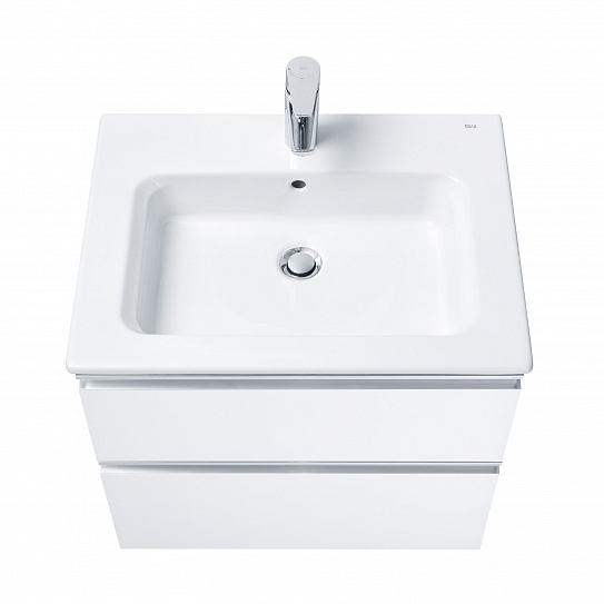 Тумба с раковиной Roca The Gap 60 2 ящика A857397806, белый глянец