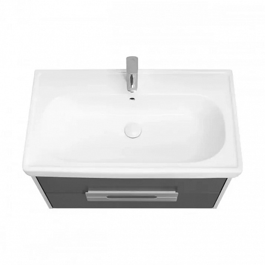 Тумба под раковину AQUATON Ар-Деко 85 серый кобальт