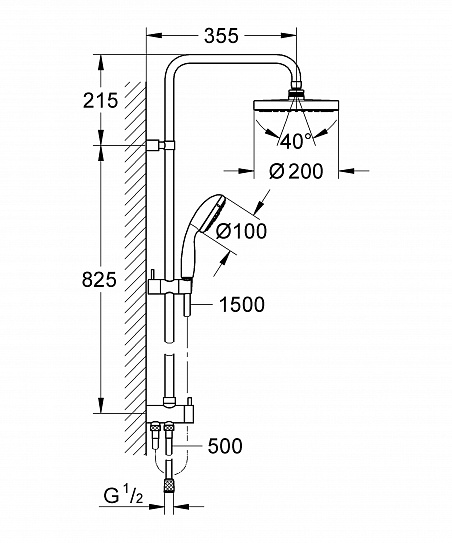 Душевая система GROHE NTEMP 27389000