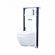 Подвесной унитаз с инсталляцией и клавишей смыва белой, Basic, IDDIS, BASBQ03i73