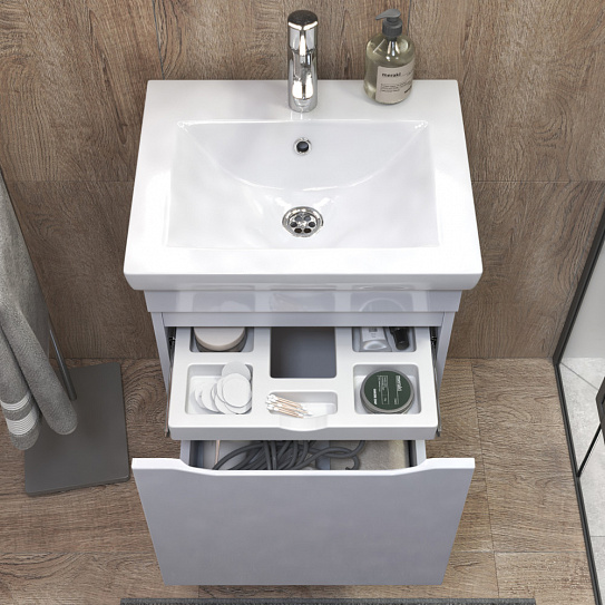 Тумба подвесная с раковиной Vigo Grani 500-0-1 28