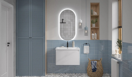 Тумба под раковину Klaufs 700-0-1 (Como) навесная белый Velvex