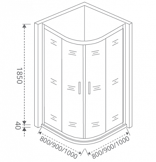 Душевое ограждение Good Door Latte R-90-G-WE