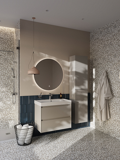 Тумба под раковину Roca Ona 800 бежево-серый матовый 2 ящика A857630510