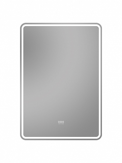 Зеркало для ванны 70х100 Аврора Люкс Monterey с подсветкой, термообогревом, часами, сенсор на взмах