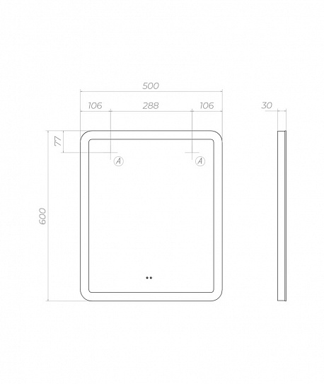 Зеркало Vigo Wing Classic 500