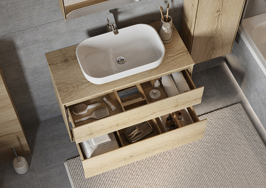 Тумба под раковину Aquaton Либерти 100 дуб эльвезия 1A279601LYC70 (под рак. Элина 100)