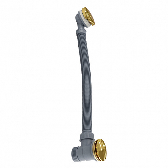 Слив-перелив для ванны click/clack A206 PVD-покрытие глянцевое золото WasserKRAFT A206