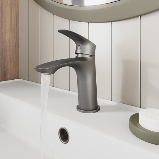 Смеситель для умывальника Milardo Rora, графит, RORGM00M01