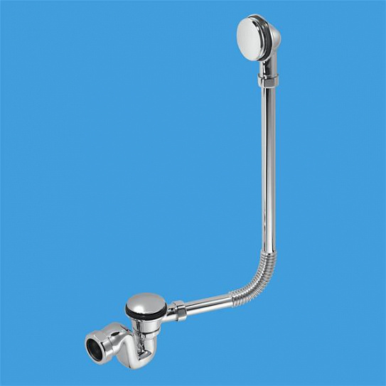 Сифон для ванны McALPINE BRASSTRAP-50-CP (кнопка)