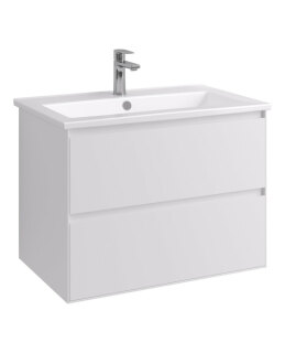 Тумба под раковину Люмин 75 белый матовый (рак.161073 в комплект не входит) AQUATON 1A294001A52B0