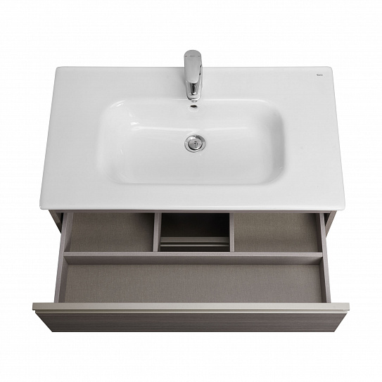 Тумба с раковиной Roca The Gap 80 2 ящика A857399402, городской дуб
