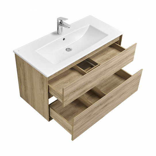 Тумба под раковину Aquaton Либерти 100 дуб эльвезия 1A279601LYC70 (под рак. Элина 100)