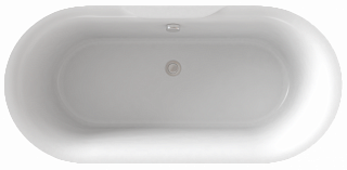 Ванна отдельностоящая 170х80 Венеция белая BAS из литьевого мрамора ВА00003