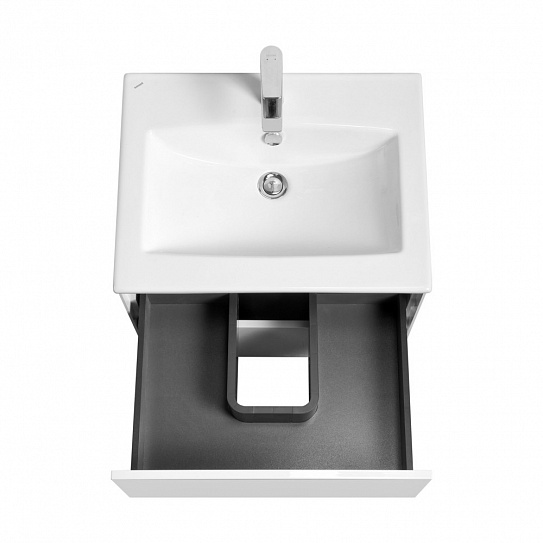 Тумба под раковину AQUATON Сохо 60 белый глянец 1A258001AJ010