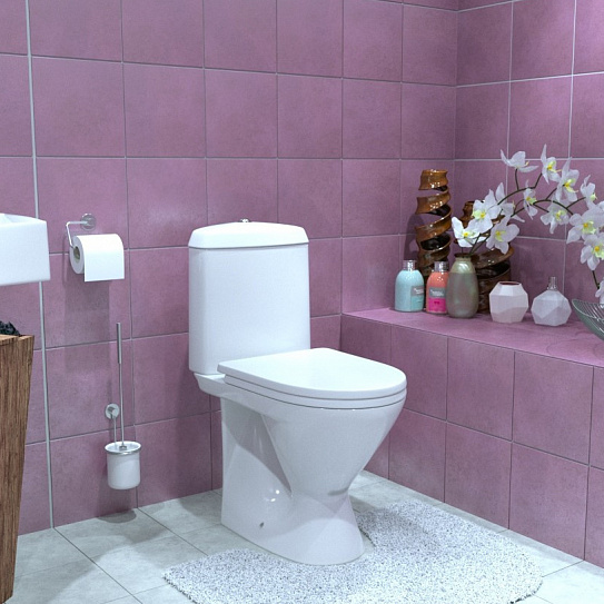 Унитаз-компакт Арго Комбо косой выпуск сиденье, арматура 1 режим Уклад