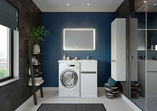 Шкаф пенал подвесной 35 см Акватон Лондри 1A236203LH010