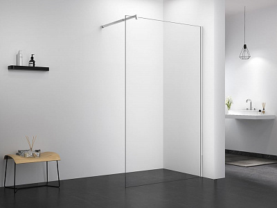 Душевое ограждение 120х200 MONTEREY WALK IN EX-101/120  хром прозрачное стекло 8мм