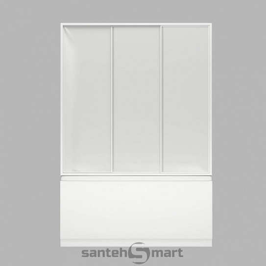 Шторка для ванны BAS Тесса 3 створки (пластик Вотер)