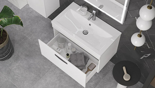 Тумба под раковину Estea 800-0-1 (Moduo) навесная Velvex (раковина в комплект не входит)