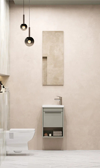 Тумба под раковину Aquaton Хоуп 40, 1 створка, хаки 1A287101HP9D0 (под рак.250963)