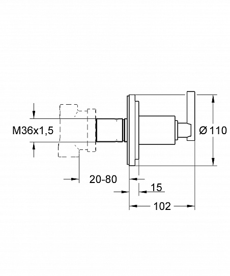 GROHE панель переключателя на 3 полож. ATRIO 19134000 для 29708